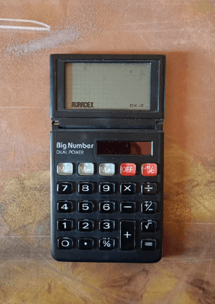 Auradex Bx-2 Big Number Electronic Calculator Dual Power